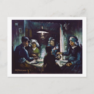 Cartão Postal Os comedores de batata de Vincent Van Gogh