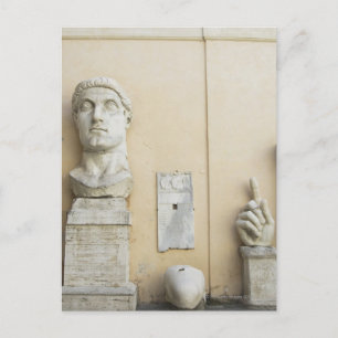 Cartão Postal Os componentes de uma estátua gigante do Imperado