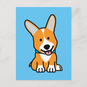 Cartão Postal Os Corgis do Corgi perseguem o Pembroke feliz