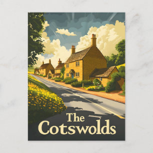Cartão Postal Os Cotswolds Inglaterra Vintage