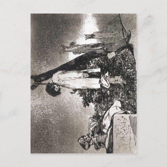 Cartão Postal Os Desastres da Guerra, prancha 36 Goya, Tampouco (Frente)