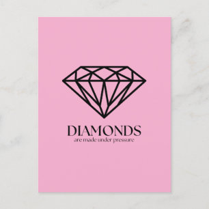 Cartão Postal Os Diamantes São Feitos Sob Pressão, Inspiração Co