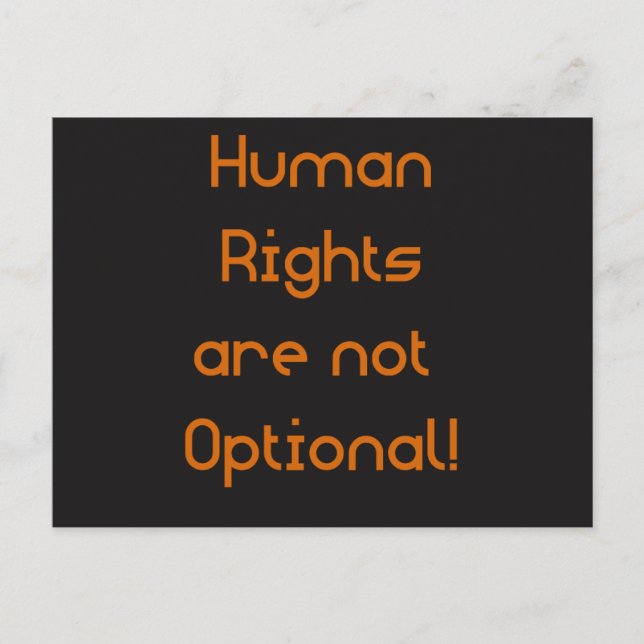 Cartão Postal Os Direitos Humanos não são Cartão-postal opcional (Frente)