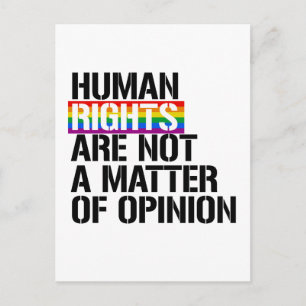 Cartão Postal Os Direitos Humanos Não São Uma Questão de Opinião