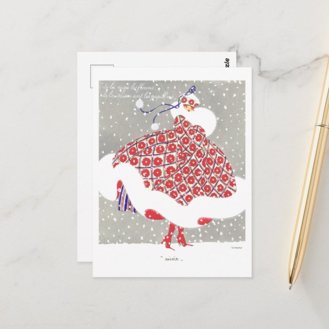 Cartão Postal Os Doze Meses do Ano: Nivose (Frente/Verso In Situ)