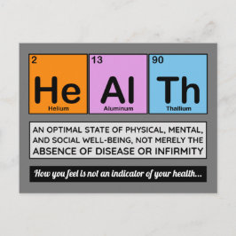 Cartão Postal Os Elementos Da Saúde Quiropraxia Lembrete