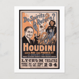 Cartão Postal Os espíritos voltam? Houdini diz não