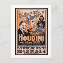 Cartão Postal Os espíritos voltam? Houdini diz não