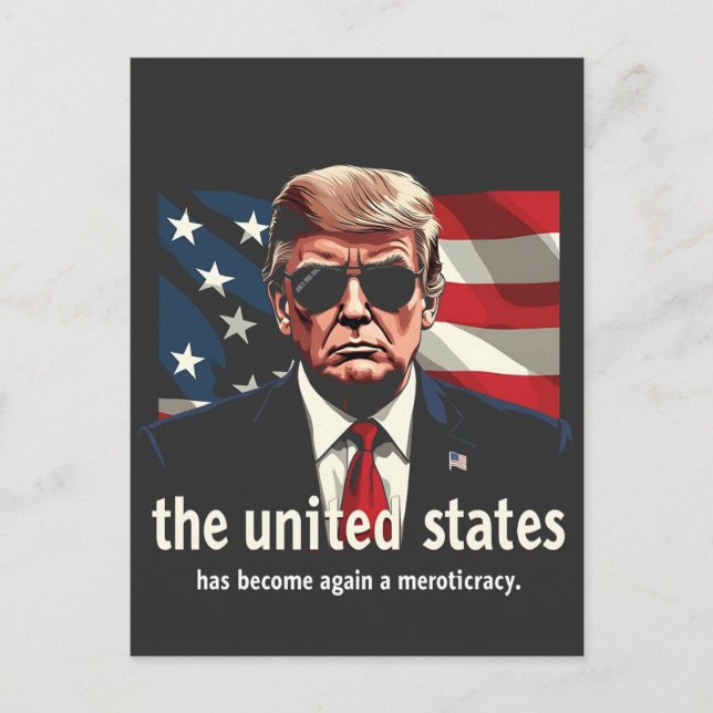 Cartão Postal Os Estados Unidos tornaram-se novamente uma Merito (Frente)