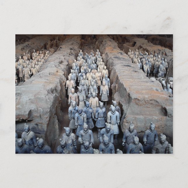 Cartão Postal Os guerreiros Terra-cotta, Xi'an, China (Frente)