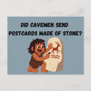 Cartão Postal Os homens das cavernas mandaram cartões-postais fe