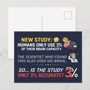 Cartão Postal Os Humanos Usam 3 Porcento do Cérebro Ciência Dive