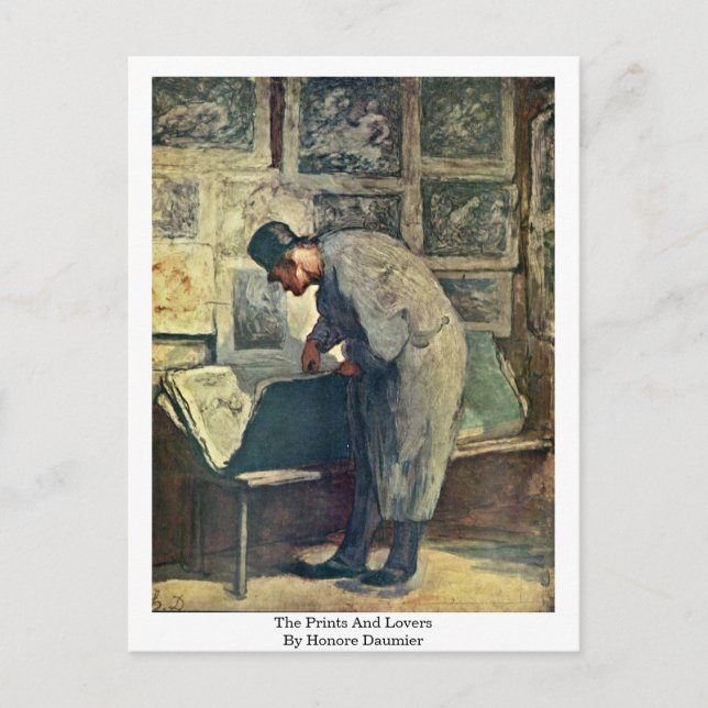 Cartão Postal Os Impressões E Amantes De Honore Daumier (Frente)
