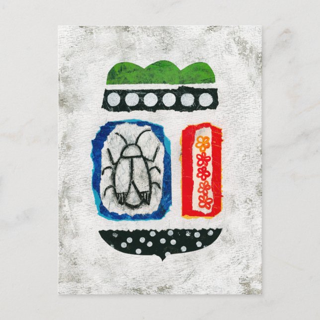 Cartão Postal Os Insetos São Cartão-Postal Bonito - Abstrato Art (Frente)