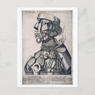 Cartão Postal Os Instrumentos de Sustentação Humana, Arcimbold