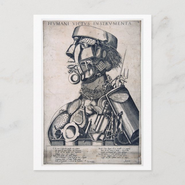 Cartão Postal Os Instrumentos de Sustentação Humana, Arcimboldo (Frente)