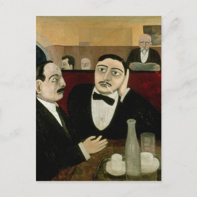 Cartão Postal Os intelectuais no Cafe Rotonde, 1916 (Frente)