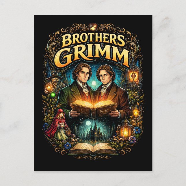Cartão Postal Os Irmãos Grimm (Frente)