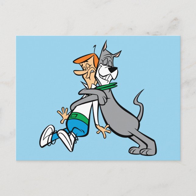 Cartão Postal Os Jetsons | George & Astro Hug (Frente)