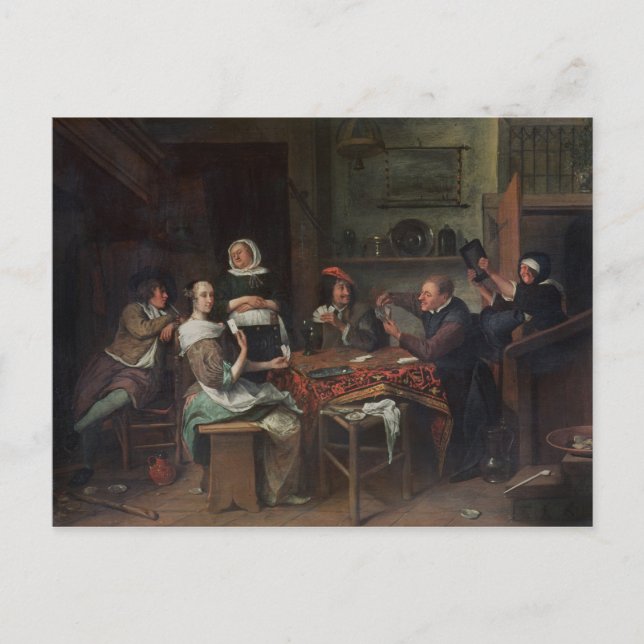 Cartão Postal Os Jogadores Da Placa (Frente)