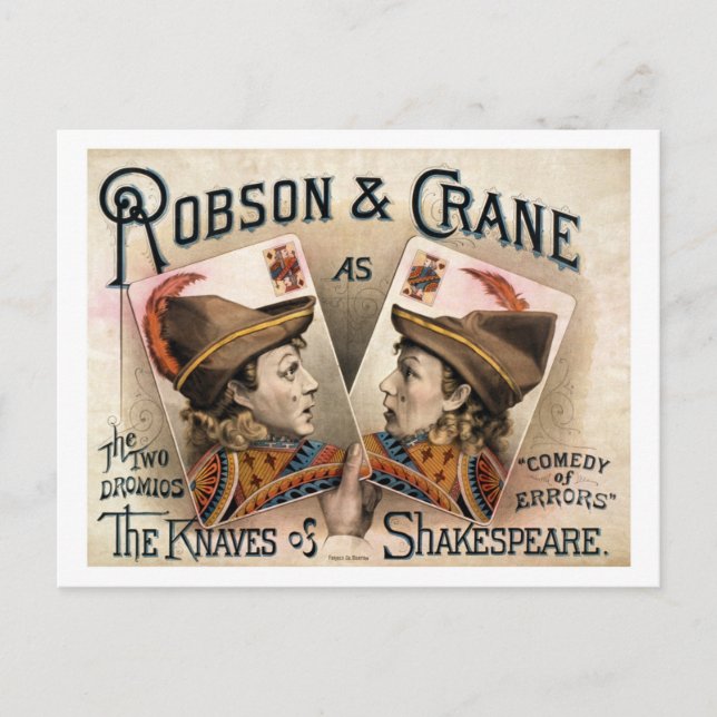 Cartão Postal Os Knaves de Shakespeare (Frente)