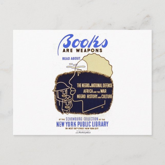 Cartão Postal "Os Livros São Armas" (Frente)