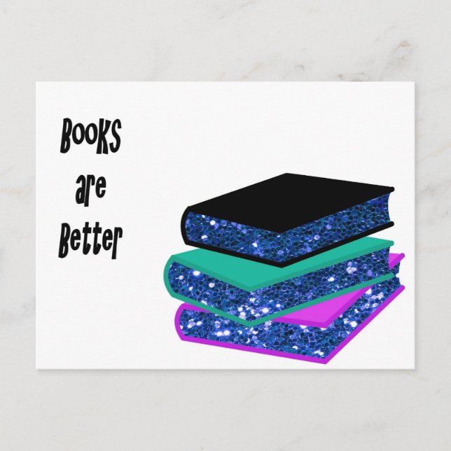 Cartão Postal Os livros são melhores (Frente)
