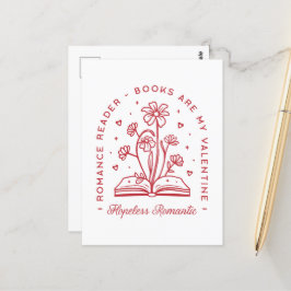 Cartão Postal Os livros são o meu namorados romântico sem espera