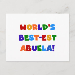 Cartão Postal Os melhores Camisetas de Abuela Bright do mundo