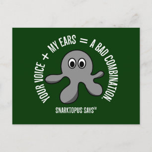 Cartão Postal Os meus ouvidos sangram quando eu os escuto faland