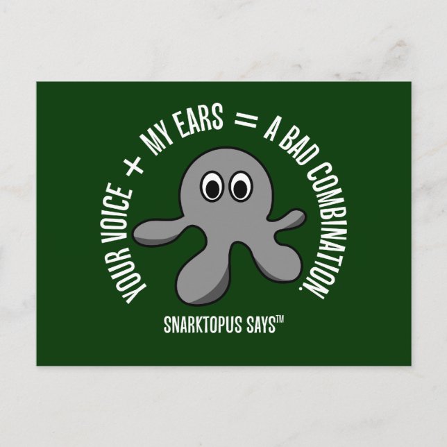 Cartão Postal Os meus ouvidos sangram quando eu os escuto faland (Frente)