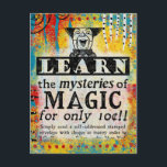 Cartão Postal Os mistérios da Magia - Engraçado Vintage Ad<br><div class="desc">Engraçado reimaginou propaganda de jornal vintage para "Aprender os mistérios da magia"</div>