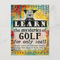Os mistérios do golfe - Engraçado Vintage Ad