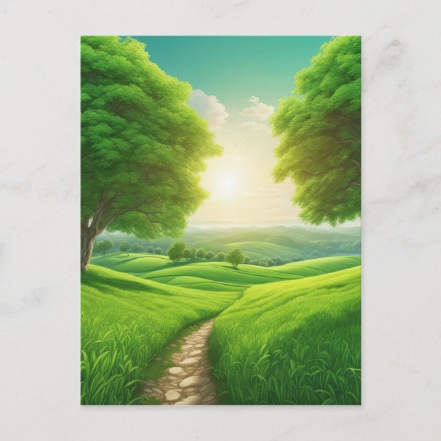 Cartão Postal Os panoramas naturais são uma das melhores coisas (Frente)