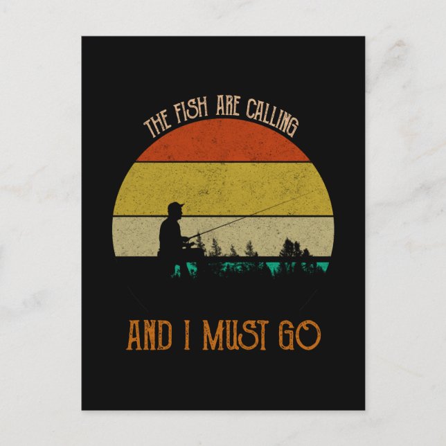 Cartão Postal Os Peixes Estão Chamando E Eu Tenho Que Ir (Frente)