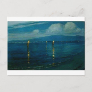 Cartão Postal Os Pescadores com Tochas, Waikiki