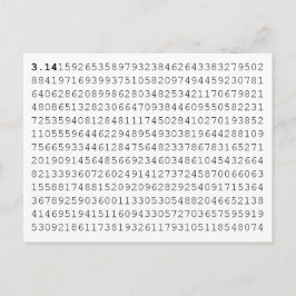 Cartão Postal Os Pi comemoram um dia de 3,14 Pi