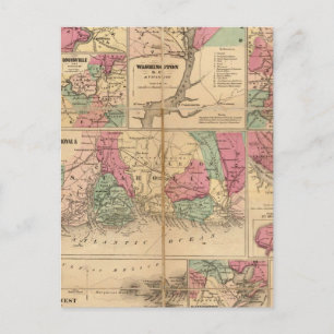 Cartão Postal Os planos de Colton dos portos americanos