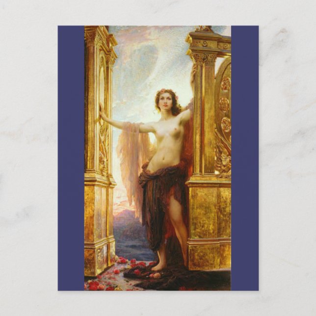 Cartão Postal Os portões do amanhecer - Herbert James Draper (Frente)