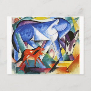 Cartão Postal Os primeiros animais de Franz Marc