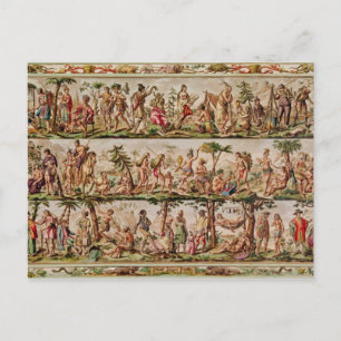 Cartão Postal Os principais povos das Américas, c.1798-99
