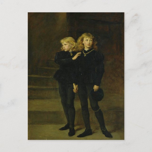 Cartão Postal Os príncipes na torre (Frente)