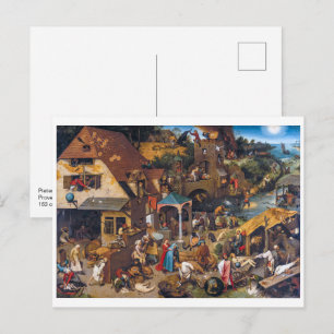Cartão Postal Os Provérbios Holandeses Pieter Bruegel, o Velho