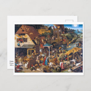 Cartão Postal Os Provérbios Neerlandeses   Pieter Bruegel, o Vel