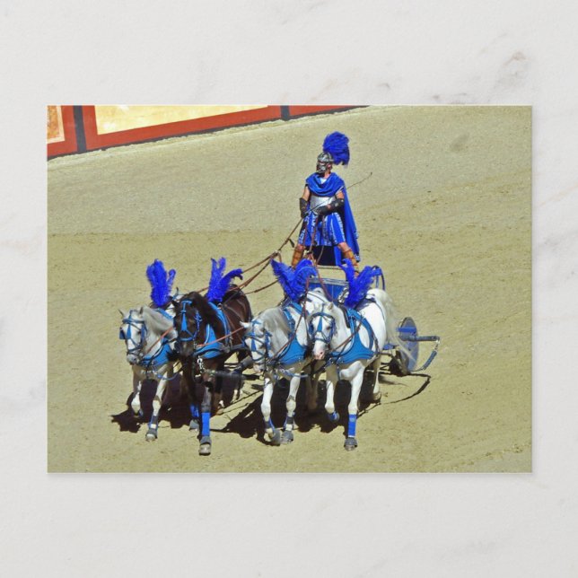 Cartão Postal Os Romanos, Puy-Du-Fou França (Frente)