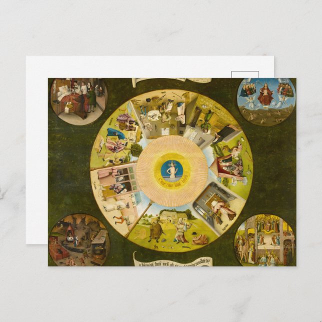 Cartão Postal Os Sete Pecados Mortais e as Quatro Últimas Coisas (Frente/Verso)