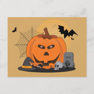 Cartão Postal Os Suspeitos do Halloween Wacky
