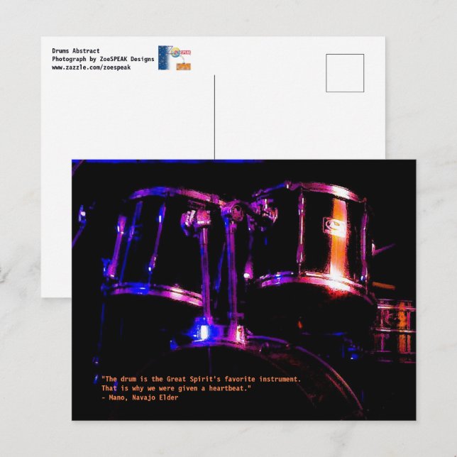 Cartão Postal Os tambores fazem o cartão-postal de conversa (Frente/Verso)