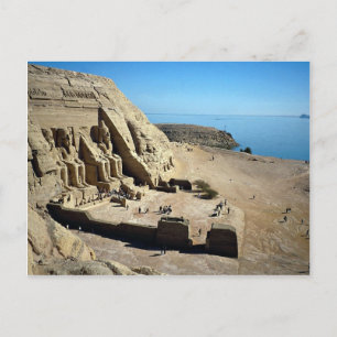 Cartão Postal Os Templos Abu Simbel, Deserto Do Egito
