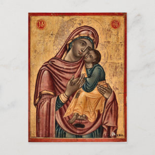 Cartão Postal Os Theotokos e o Ícone Filho Cristo